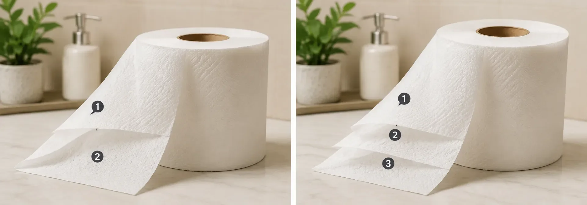 2 Ply vs 3 Ply Toilet Paper 2 Ply vs 3 Ply Toilet Paper