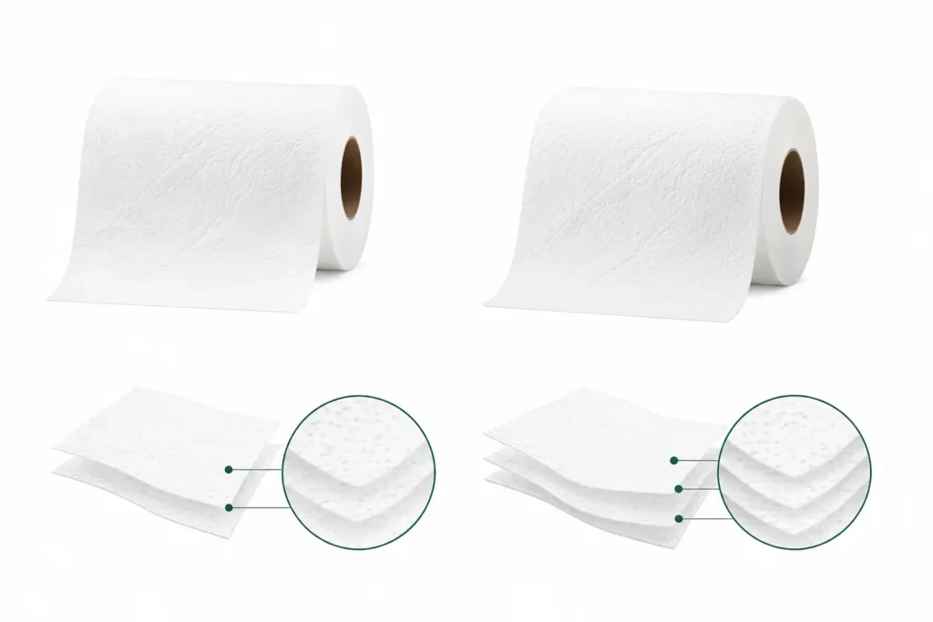 Difference Between 2 Ply and 3 Ply Toilet Paper