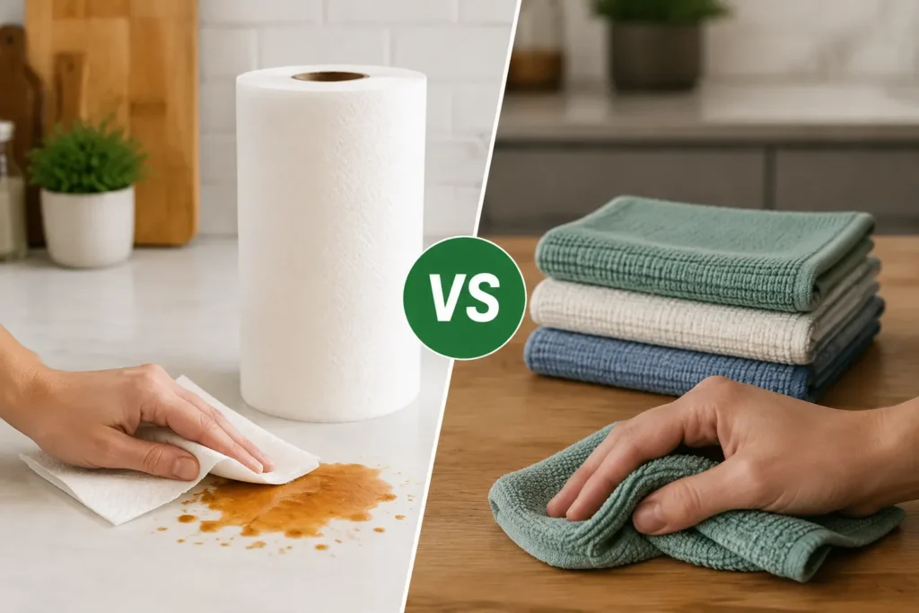 Kitchen Paper Towels vs Cloth Towels