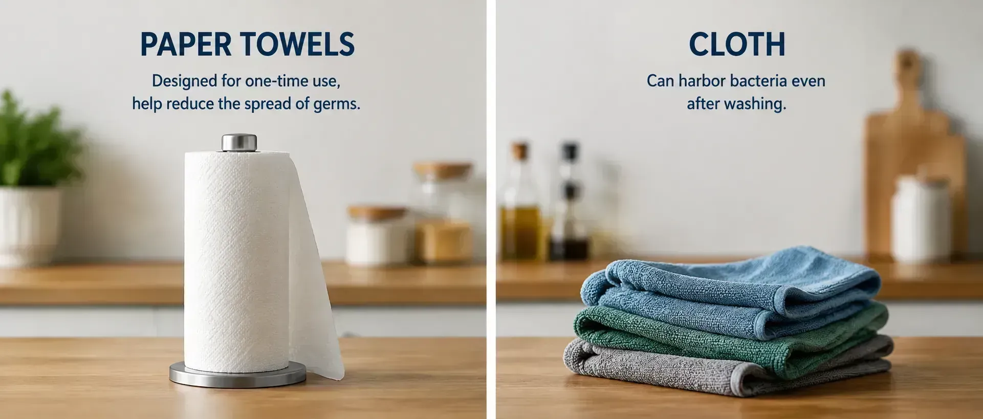 Paper Towels Vs. Cloth Paper Towels Vs. Cloth
