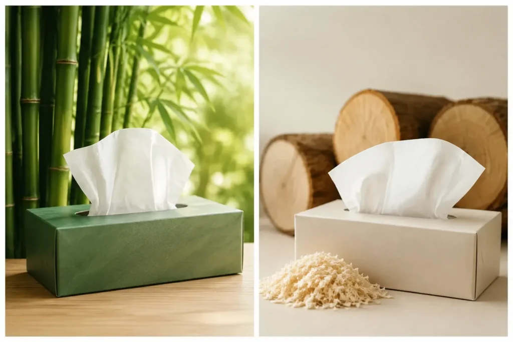 Bamboo vs Wood Pulp Facial Tissues