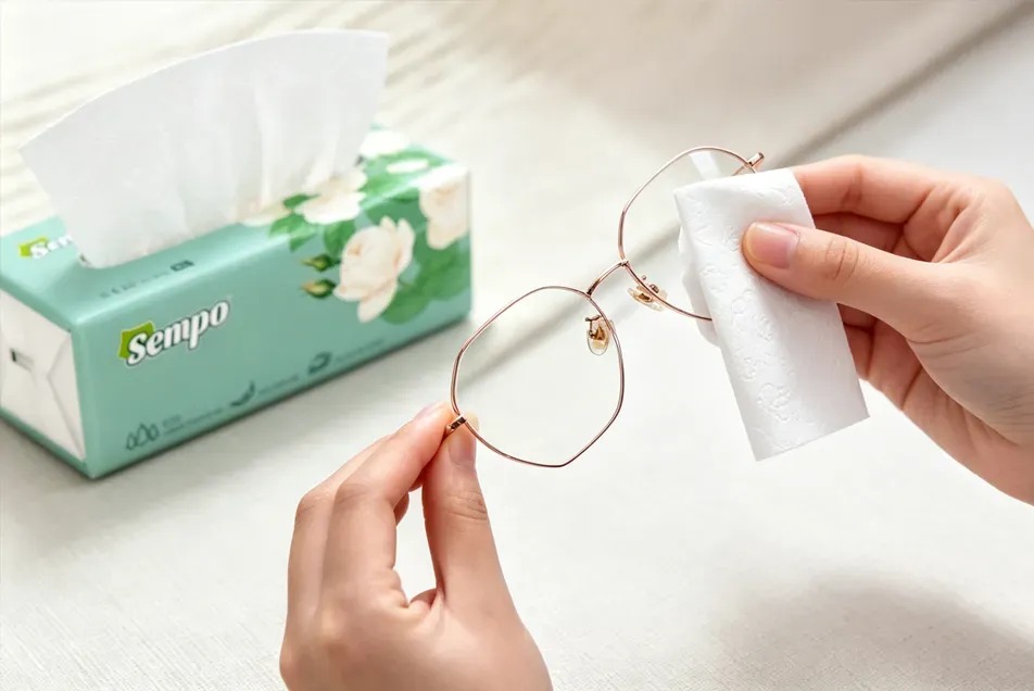 Commercial soft pack facial tissue for office and workplace use