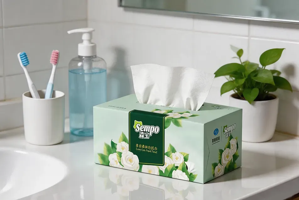 branded facial tissue boxes
