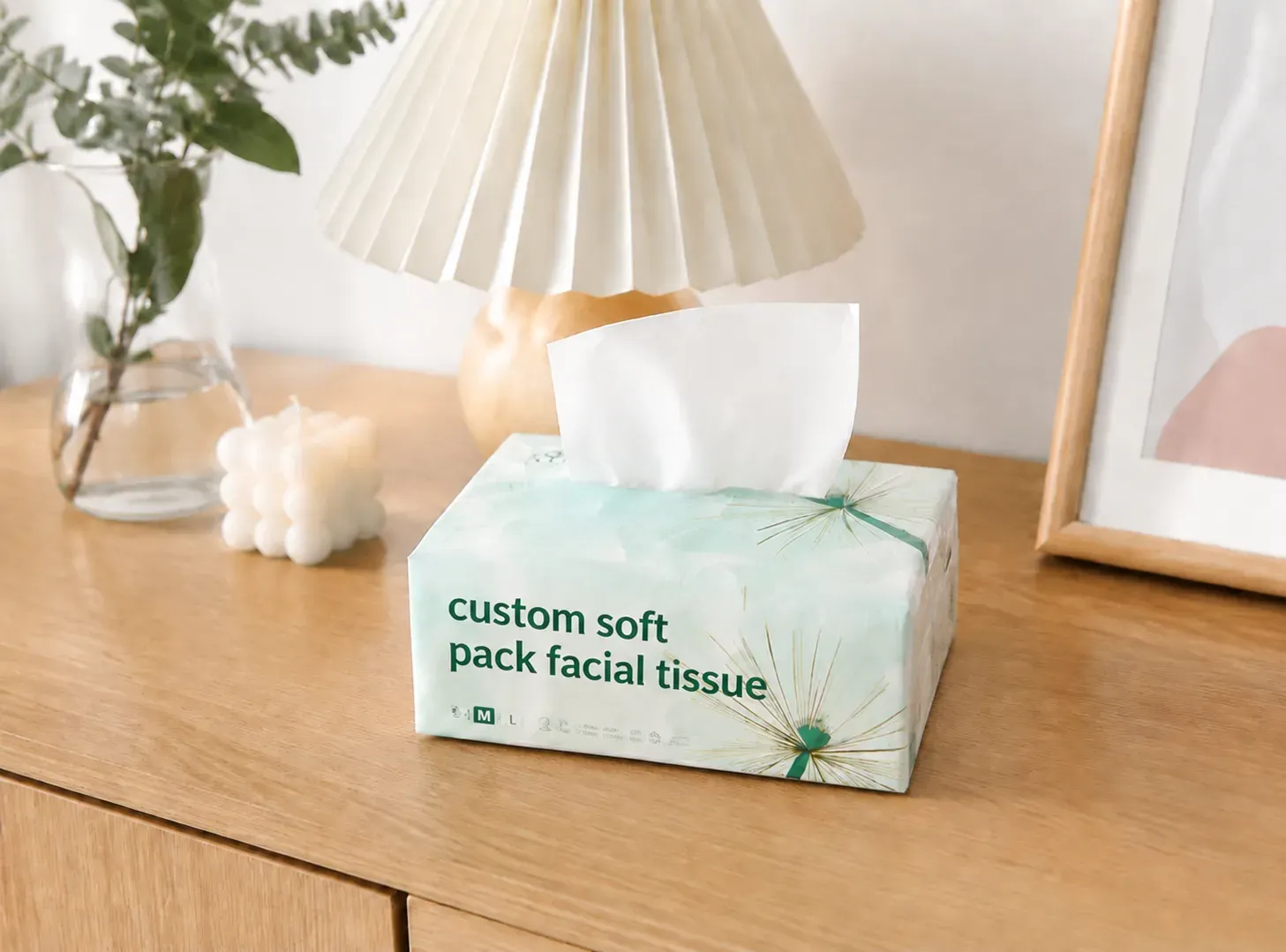 custom soft pack facial tissue
