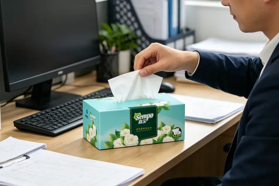 facial tissue box packaging