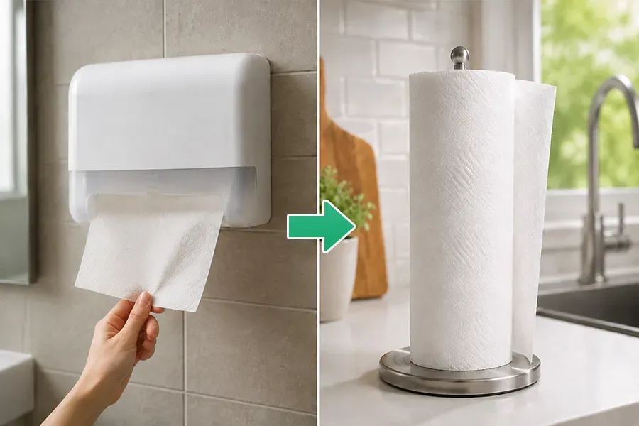 Can Bathroom Paper Hand Towels Replace