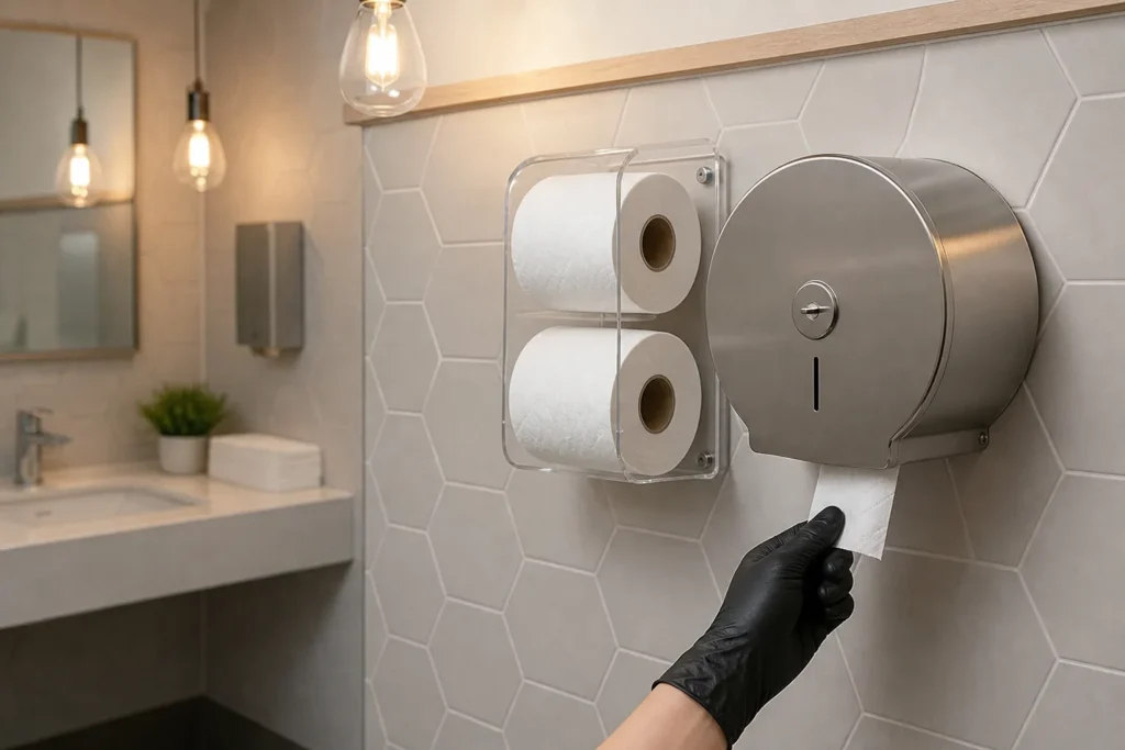 Washroom Tissue Paper Guide